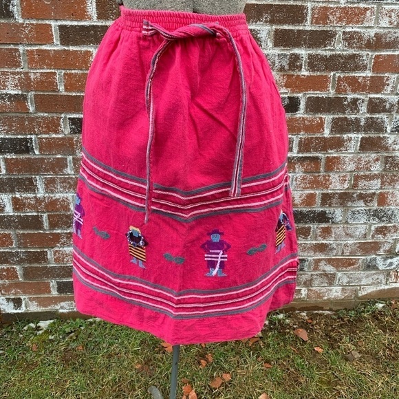 Vintage Southwest Vibe Midi Skirt Embroidered Small L. Fernando’s - Picture 1 of 8